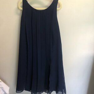 Ralph Lauren Polo Girl's Navy Blue Formal Pleated Dress - Size 12